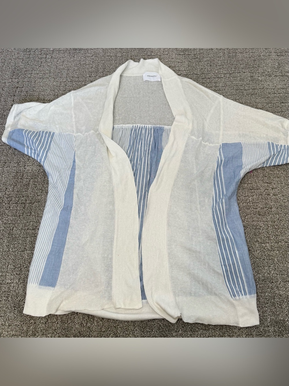 Sita Murt Barcelona Mixed Media Striped Knit Cardigan Size 38 (US S)